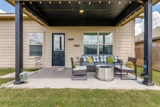7113 Wavecrest Way, Fort Worth, TX 76179 - view of patio / terrace featuring an outdoor living space