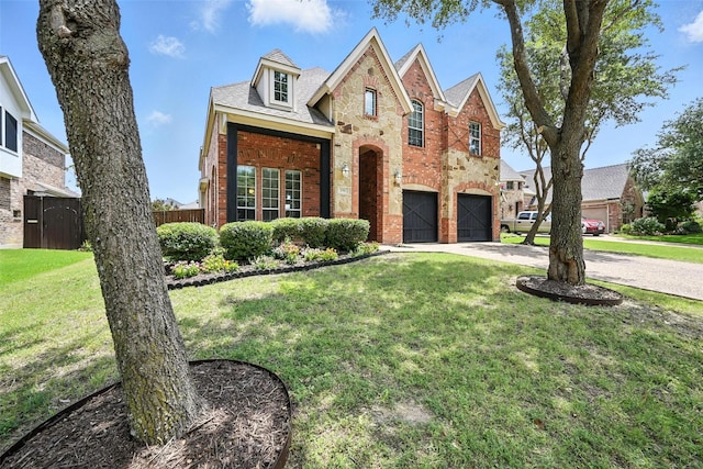 890 Wind Brook Ln, Prosper, TX 75078 - view of front of house with brick siding, a garage, and concrete driveway