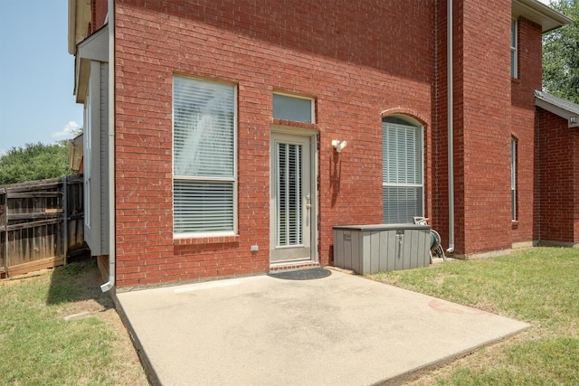 1413 Trinity Ct, Flower Mound, TX 75028 - entrance to property with a patio and brick siding