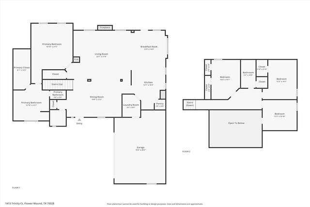1413 Trinity Ct, Flower Mound, TX 75028 - view of home floor plan