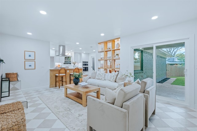 9311 Mercer Dr, Dallas, TX 75228 - living room with recessed lighting and light flooring