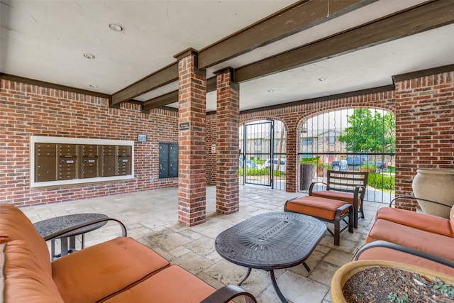 5816 Birchbrook Dr Unit 122, Dallas, TX 75206 - view of patio featuring a gate