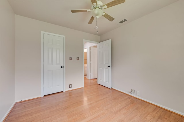 1147 Serendipity Cir, Sanger, TX 76266 - unfurnished bedroom with light wood-type flooring and ceiling fan