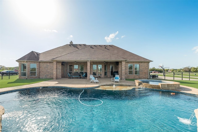 11088 Whispering Ln, Talty, TX 75126 - view of swimming pool featuring a patio area and a pool with connected hot tub
