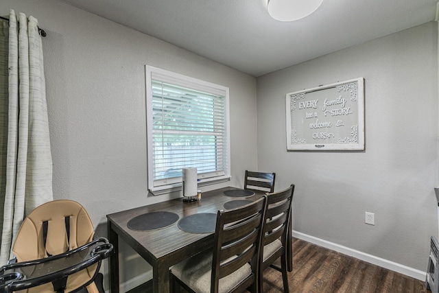 3401 Medallion Cir, Waco, TX 76706 - dining space with dark wood-style flooring and an office area
