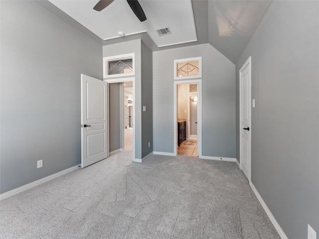 2 Pond View Ct, Mansfield, TX 76063 - unfurnished bedroom featuring light carpet, ensuite bathroom, and a ceiling fan