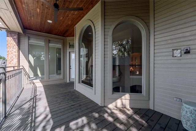 2 Pond View Ct, Mansfield, TX 76063 - wooden terrace with a ceiling fan