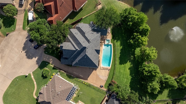2 Pond View Ct, Mansfield, TX 76063 - bird's eye view of a nearby body of water