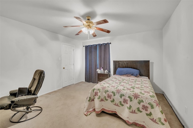 5805 Cobalt Ln, Killeen, TX 76542 - bedroom with light carpet and a ceiling fan