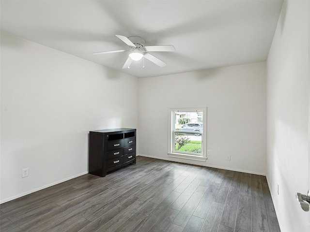 2032 Christie Ln, Carrollton, TX 75007 - spare room with dark wood-style floors and ceiling fan