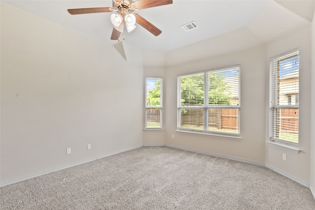 3408 Glen Crest Ln, Denton, TX 76208 - spare room with carpet floors, healthy amount of natural light, and a ceiling fan