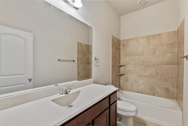 3408 Glen Crest Ln, Denton, TX 76208 - bathroom with vanity, washtub / shower combination, and tile patterned flooring