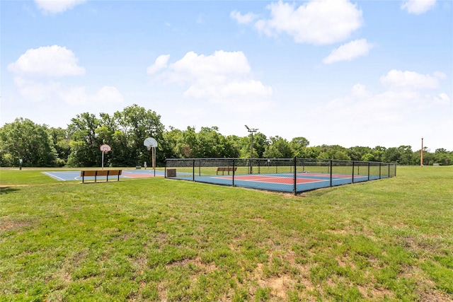 3408 Glen Crest Ln, Denton, TX 76208 - view of tennis court featuring community basketball court and view of scattered trees