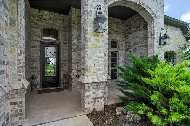 1407 Isabella Ct, Aurora, TX 76078 - doorway to property featuring stone siding