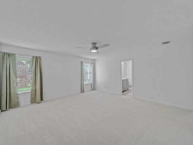 2321 Live Oak Dr, Little Elm, TX 75068 - spare room featuring ceiling fan and light colored carpet