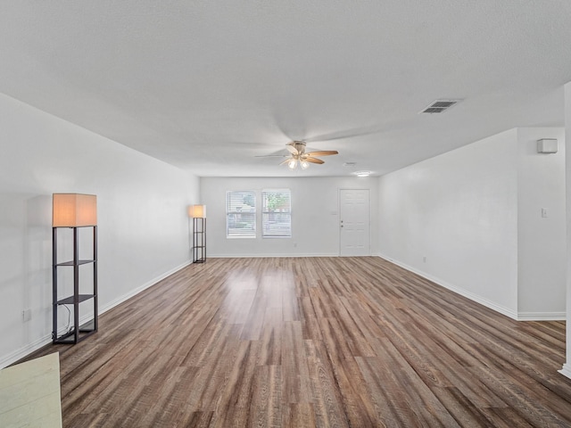 2321 Live Oak Dr, Little Elm, TX 75068 - unfurnished living room with ceiling fan and wood finished floors
