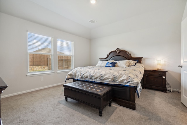 5912 Piedrosa Ct, Denton, TX 76226 - carpeted bedroom with baseboards and vaulted ceiling