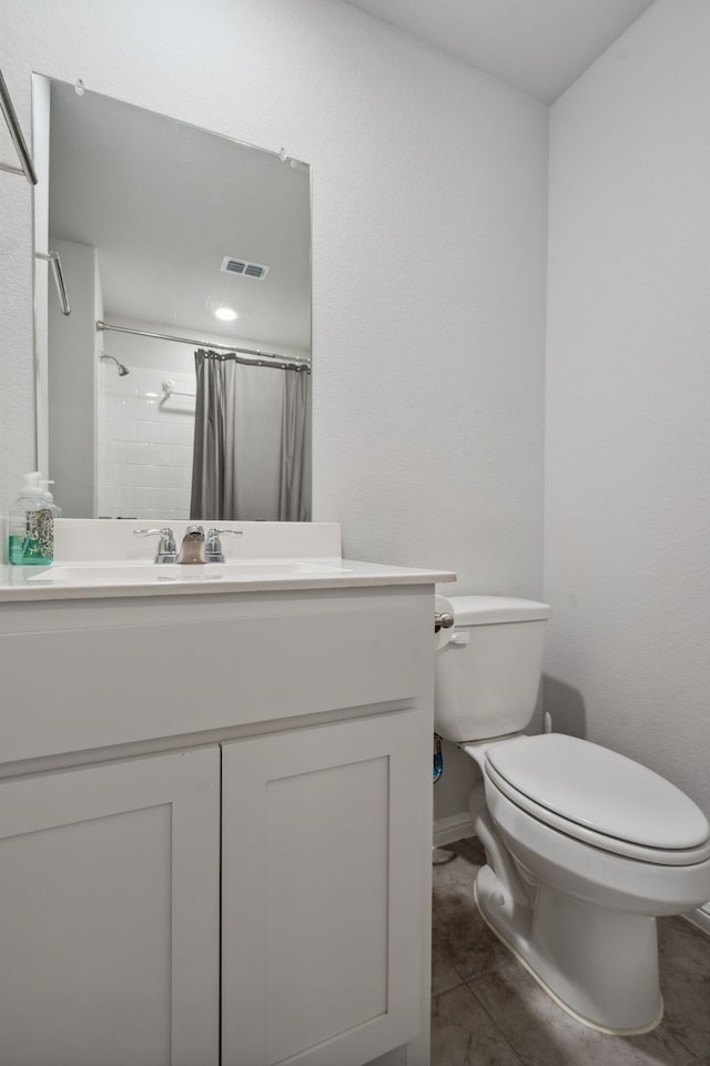 5912 Piedrosa Ct, Denton, TX 76226 - full bathroom with vanity, a shower with shower curtain, and tile patterned floors