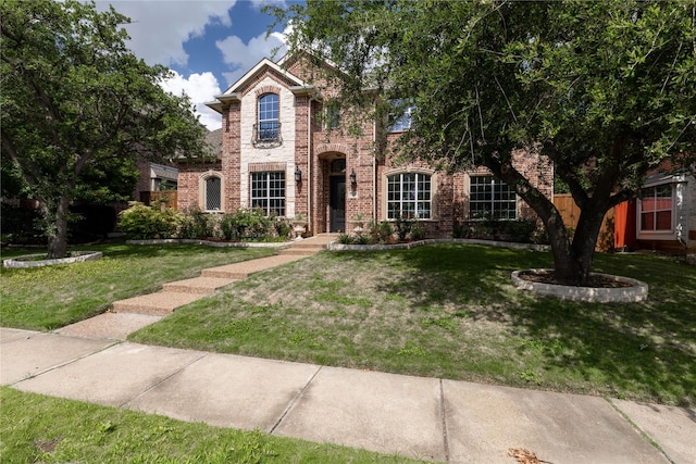 6608 Terrace Mill Ln, Plano, TX 75024 - view of front of house with a front lawn and brick siding