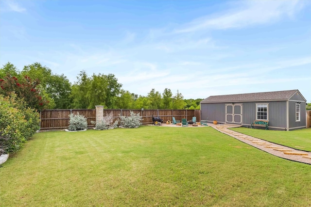 10309 Creekside Ln, Waco, TX 76712 - fenced backyard featuring a shed and a patio area
