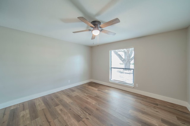 5209 Cordova Ave, Fort Worth, TX 76132 - empty room featuring a ceiling fan and wood finished floors