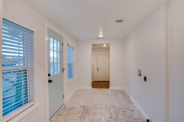 431 S Locust St, Mesquite, TX 75149 - doorway to outside featuring baseboards and recessed lighting
