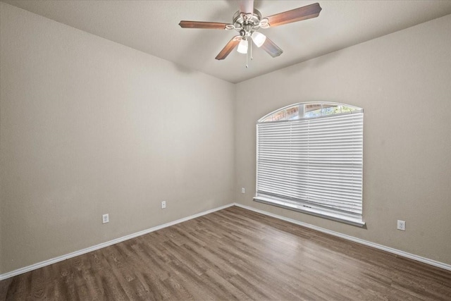9444 Centennial Dr, Waco, TX 76708 - empty room with wood finished floors and ceiling fan