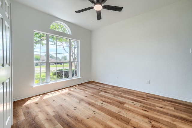 123 Rolling Spring Dr, Aledo, TX 76008 - empty room featuring plenty of natural light, wood finished floors, and ceiling fan