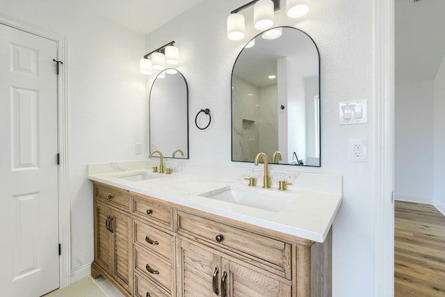 123 Rolling Spring Dr, Aledo, TX 76008 - bathroom with double vanity and a shower