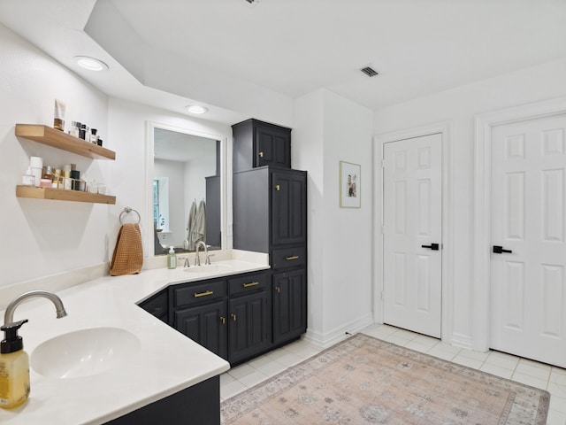 915 Slippery Elm Dr, Ovilla, TX 75154 - full bathroom featuring double vanity, tile patterned floors, and recessed lighting