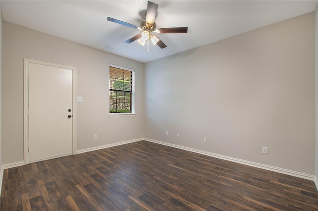 1511 Biltmore Ln, Irving, TX 75063 - unfurnished room featuring dark wood-style flooring and a ceiling fan