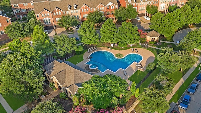 1511 Biltmore Ln, Irving, TX 75063 - aerial overview of property's location with nearby suburban area