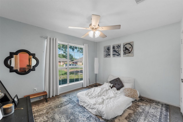 705 Tahoe Trail Dr, Hewitt, TX 76643 - living area featuring a ceiling fan and baseboards