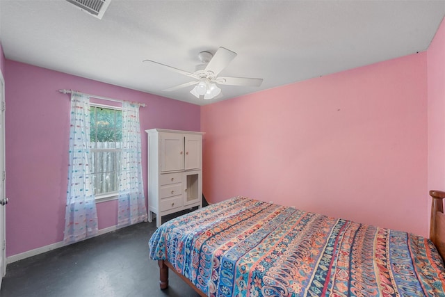 705 Tahoe Trail Dr, Hewitt, TX 76643 - bedroom with finished concrete floors and a ceiling fan