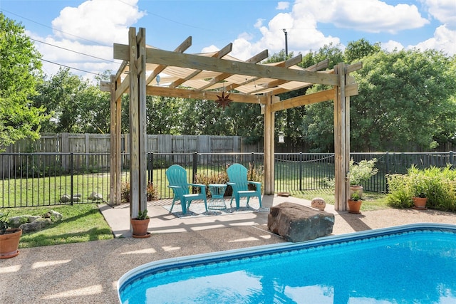 705 Tahoe Trail Dr, Hewitt, TX 76643 - view of swimming pool with a pergola, a patio area, and a fenced backyard