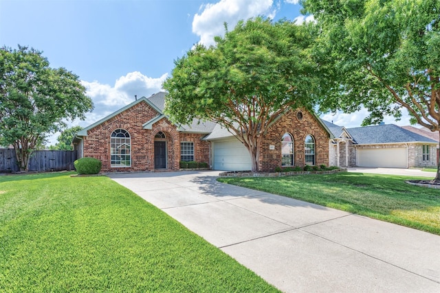1017 Nickerson Ln, Plano, TX 75094 - traditional home featuring brick siding, concrete driveway, a garage, and a shingled roof