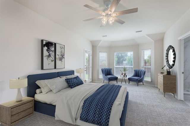 1017 Nickerson Ln, Plano, TX 75094 - bedroom with light carpet and a ceiling fan