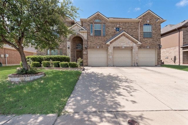 461 Running Water Trl, Fort Worth, TX 76131 - traditional home featuring driveway, brick siding, an attached garage, and a front lawn