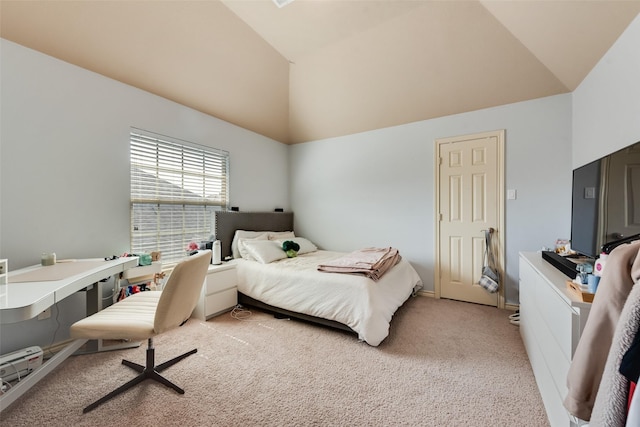 461 Running Water Trl, Fort Worth, TX 76131 - bedroom with light colored carpet and high vaulted ceiling