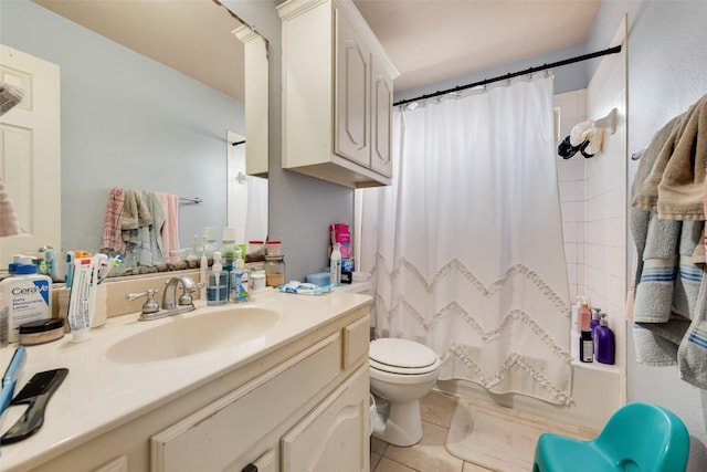 461 Running Water Trl, Fort Worth, TX 76131 - full bath featuring tile patterned floors, vanity, and shower / bath combination with curtain