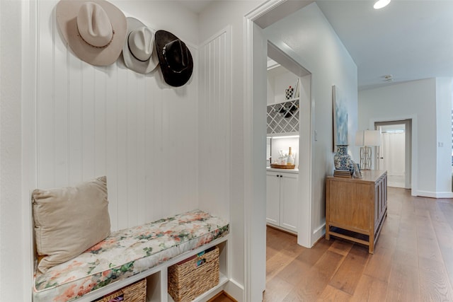 4508 Crystal Mountain Dr, Richardson, TX 75082 - mudroom with light wood finished floors and baseboards