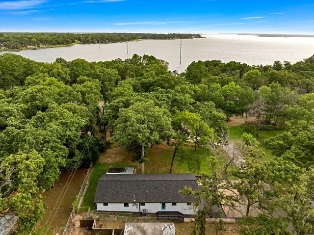 1104 Holiday Dr, Tool, TX 75143 - view from above of property with a large body of water