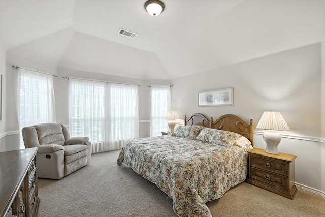 11412 Grapeleaf Dr, Fort Worth, TX 76244 - bedroom with light carpet, vaulted ceiling, and multiple windows