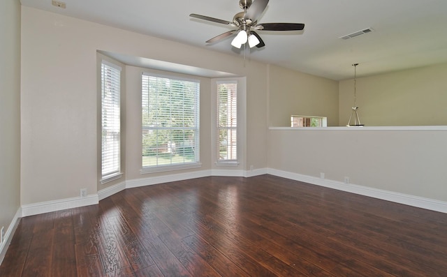 2505 Hunters Run Dr, Plano, TX 75025 - empty room with a ceiling fan and hardwood / wood-style floors