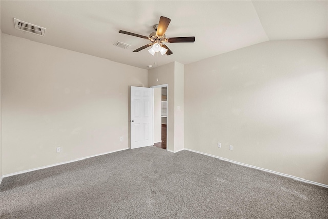 3217 Beutel Rd, Lorena, TX 76655 - empty room with ceiling fan, carpet flooring, and lofted ceiling