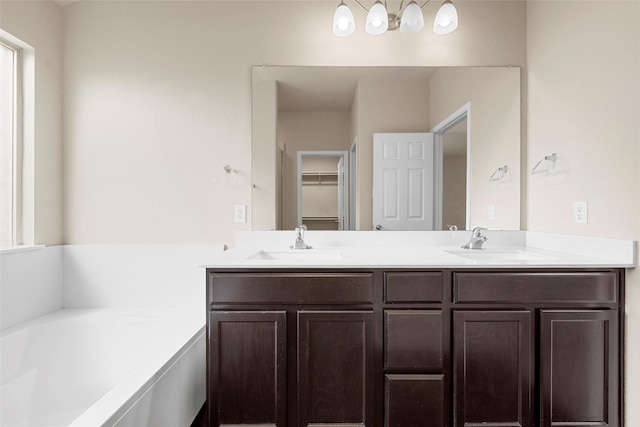 3217 Beutel Rd, Lorena, TX 76655 - full bathroom with double vanity and a garden tub