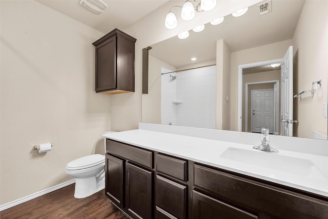 3217 Beutel Rd, Lorena, TX 76655 - full bath featuring vanity, a shower, and wood finished floors