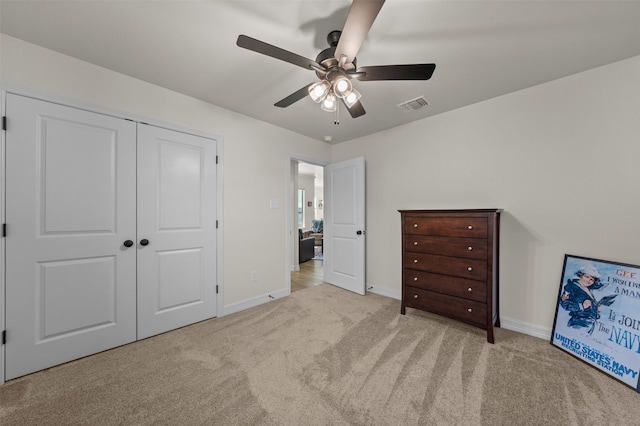6105 Parma Ln, Temple, TX 76502 - bedroom with carpet floors, a closet, and ceiling fan