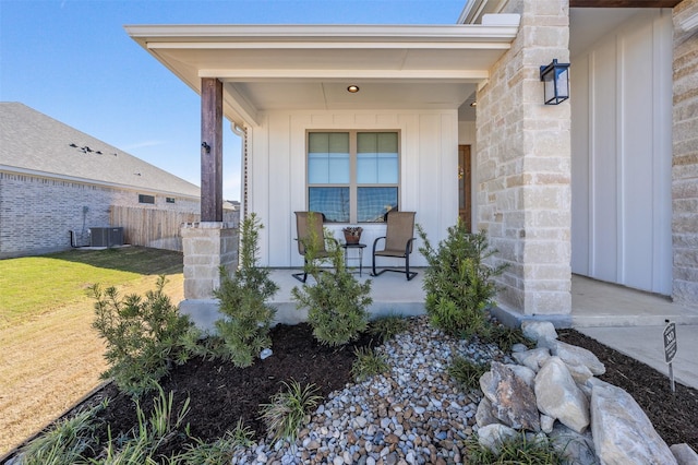 6105 Parma Ln, Temple, TX 76502 - doorway to property with board and batten siding and a porch