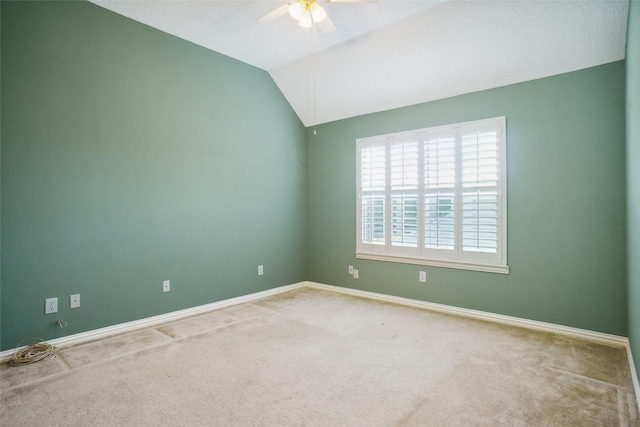 448 Shade Tree Cir, Hurst, TX 76054 - unfurnished room featuring ceiling fan, carpet flooring, and lofted ceiling